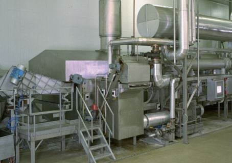 Kiremko potato chips fryer at ATOP foods Kiremko potato chips fryer at ATOP foods