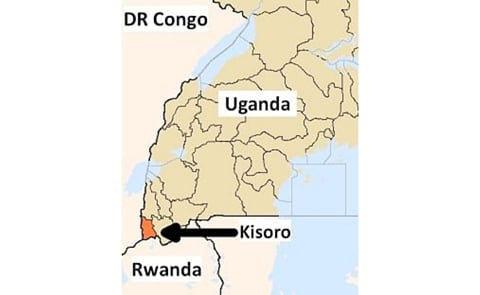 Location of the Kisoro District in Uganda Location of the Kisoro District in Uganda