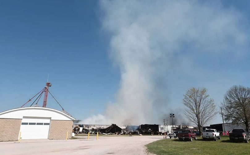 Reports point to new construction on the farm as the cause of the fire, Scott said. Reports point to new construction on the farm as the cause of the fire, Scott said.