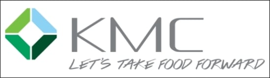 KMC's new logo with its new slogan "Let's take food forward"