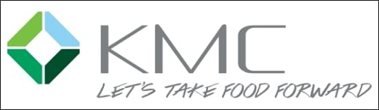 KMC's new logo with its new slogan "Let's take food forward"