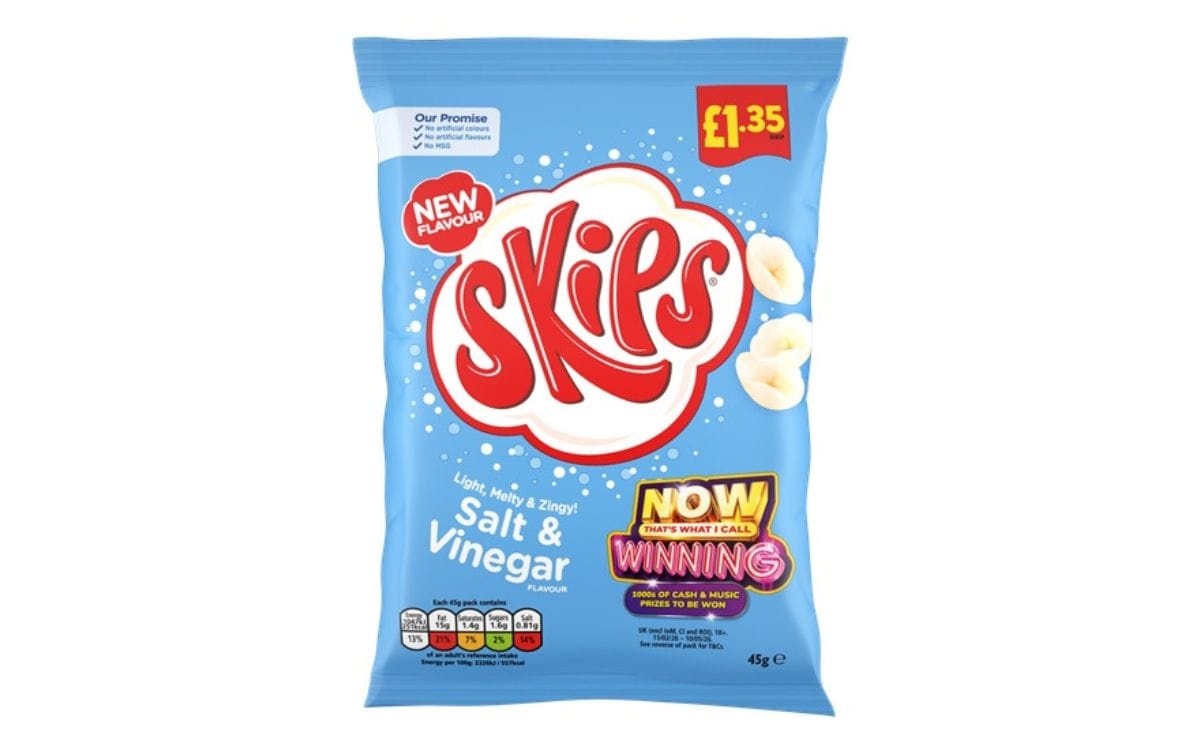 KP Snacks reintroduces Skips Salt & Vinegar in PMP format, tapping into nostalgia and value-driven snacking trends KP Snacks reintroduces Skips Salt & Vinegar in PMP format, tapping into nostalgia and value-driven snacking trends
