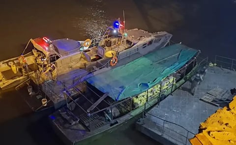 La embarcación fue seguida por agentes de la Prefectura Naval La embarcación fue seguida por agentes de la Prefectura Naval
