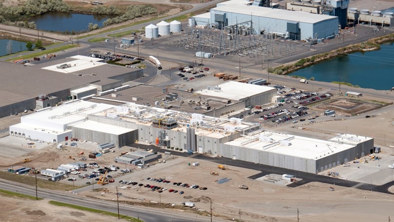 Aerial view of the Lamb Weston Boardman production facility, after the 2014 expansion.
(Courtesy: Fisher Construction Group) Aerial view of the Lamb Weston Boardman production facility, after the 2014 expansion.
(Courtesy: Fisher Construction Group)