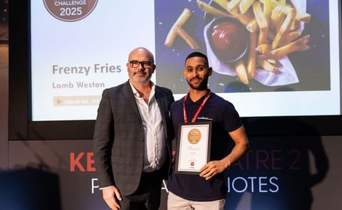 Lamb Weston celebrates winning Gold for Frenzy Fries at the National Restaurant, Pub & Bar Show Innovation Challenge 2025, held at ExCeL London. Lamb Weston celebrates winning Gold for Frenzy Fries at the National Restaurant, Pub & Bar Show Innovation Challenge 2025, held at ExCeL London.