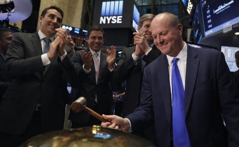 Lamb Weston President and CEO Tom Werner ringsa ceremonial bell after taking part in the company's IPO on the floor of the New York Stock Exchange (NYSE) in New York City, NY, U.S. November 15, 2016 (Courtesy: Reuters / Yahoo Finance) Lamb Weston President and CEO Tom Werner ringsa ceremonial bell after taking part in the company's IPO on the floor of the New York Stock Exchange (NYSE) in New York City, NY, U.S. November 15, 2016 (Courtesy: Reuters / Yahoo Finance)