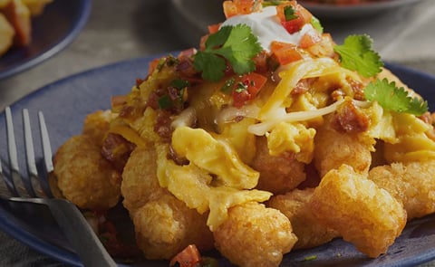 Lamb Weston is currently promoting topped and loaded 'Puffs' as a restaurant menu suggestion. Lamb Weston is currently promoting topped and loaded 'Puffs' as a restaurant menu suggestion.