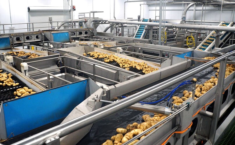 Impression of the new potato processing line at Lamb Weston - Richland - Line 5 Impression of the new potato processing line at Lamb Weston - Richland - Line 5