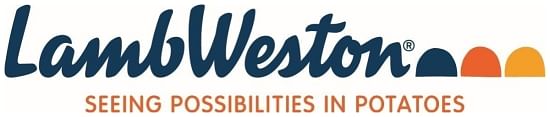 The new Global Lamb Weston Logo with tagline "Seeing Possibilities in Potatoes"