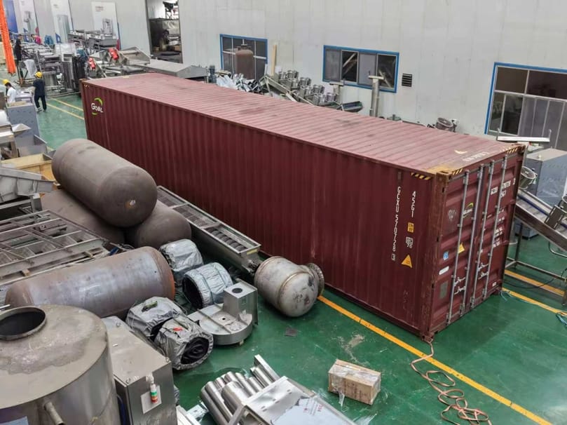 Potato processing equipment is prepared for shipment, highlighting Sensitar’s manufacturing capabilities and global delivery of processing technology. Potato processing equipment is prepared for shipment, highlighting Sensitar’s manufacturing capabilities and global delivery of processing technology.