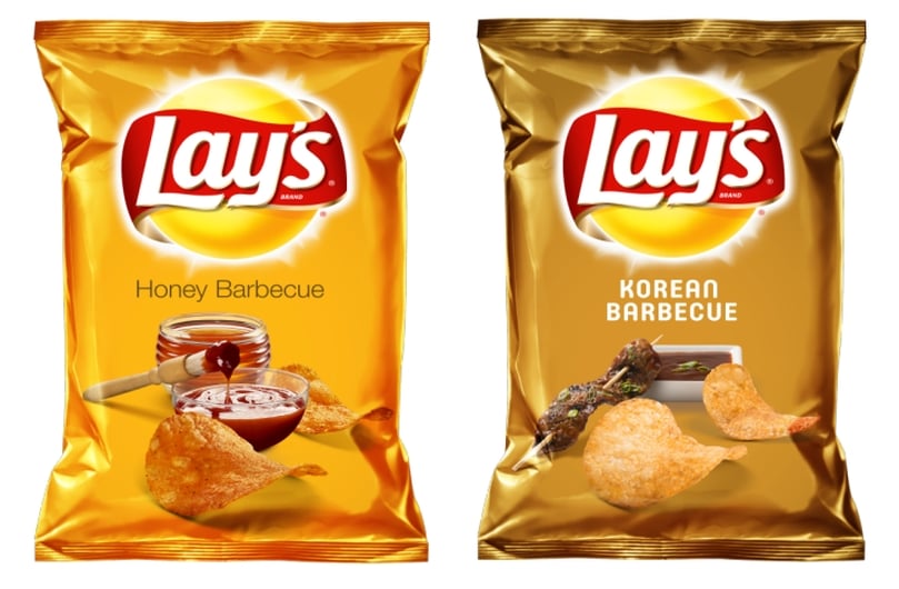 Lay's Honey Barbecue vs. all-new Lay's Korean Barbecue Lay's Honey Barbecue vs. all-new Lay's Korean Barbecue