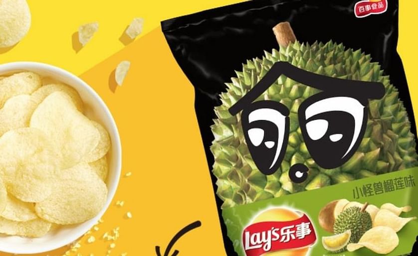 Lay's Durian Flavoured potato chips.