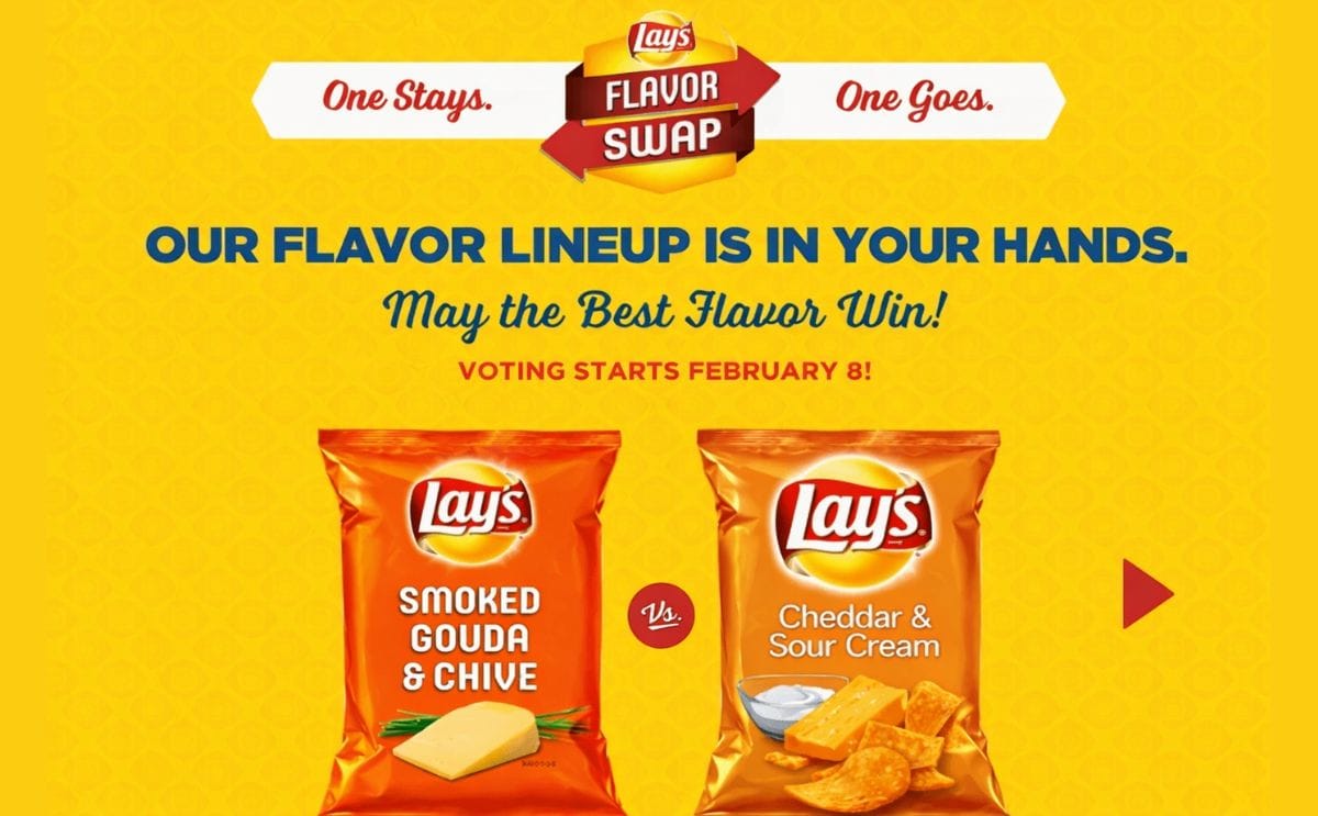 Beginning February 8, Lay's fans in the United States can go to FlavorSwap.com and vote for their favorite flavor in each of four "Flavor Swap" pairings - and win prizes along the way.
