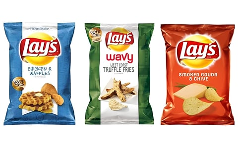 Lay's is bringing back three all-star potato chips flavors:Lay's Smoked Gouda & Chive, Lay's Chicken & Waffles and Lay's Wavy Truffle Fries. Lay's is bringing back three all-star potato chips flavors:Lay's Smoked Gouda & Chive, Lay's Chicken & Waffles and Lay's Wavy Truffle Fries.