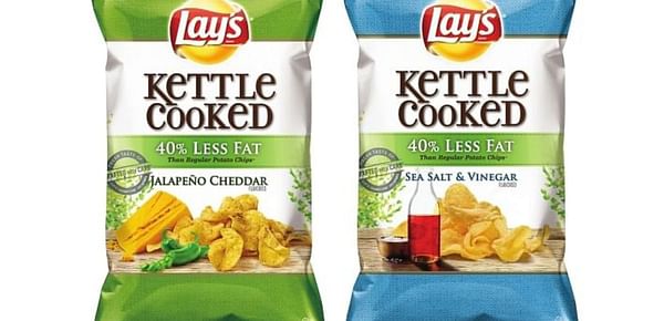 Lay's Kettle Cooked 40 Percent Less Fat Jalapeno Cheddar and Lay's Kettle Cooked 40 Percent Less Fat Sea Salt & Vinegar