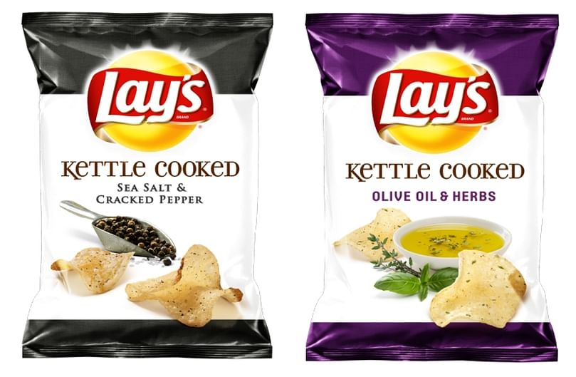 Lay's Kettle Cooked Sea Salt & Cracked Pepper vs. all-new Lay's Kettle Cooked Olive Oil & Herbs Lay's Kettle Cooked Sea Salt & Cracked Pepper vs. all-new Lay's Kettle Cooked Olive Oil & Herbs