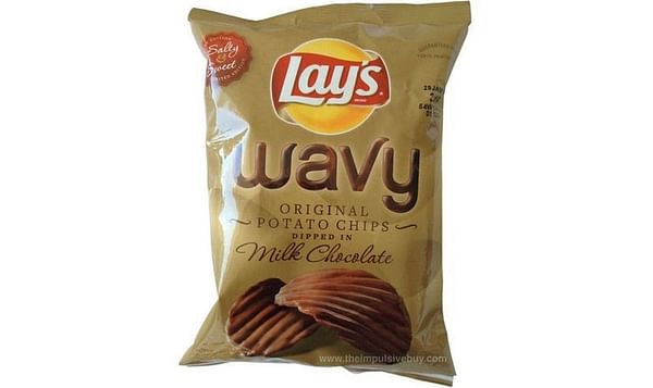  Lays Wavy original potato chips dipped in Milk Chocolate