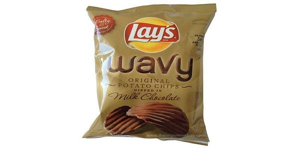  Lays Wavy original potato chips dipped in Milk Chocolate