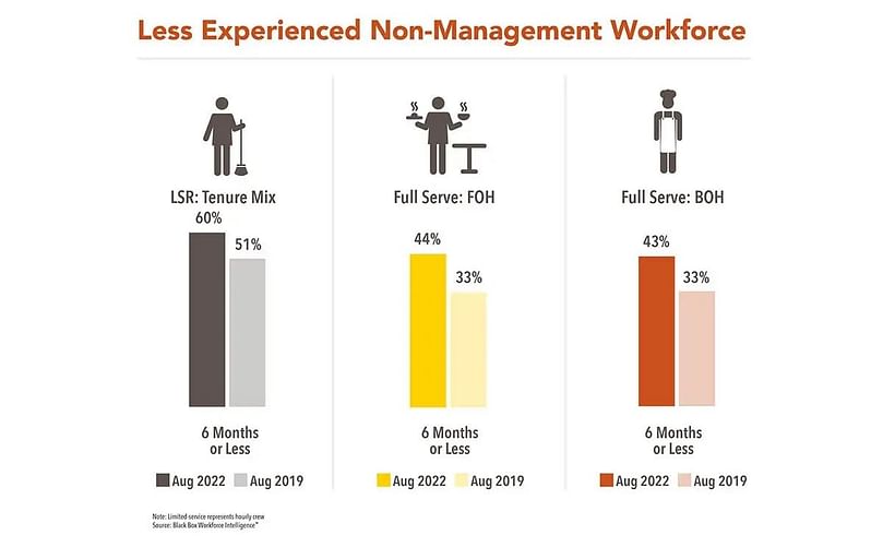 Graphical Representation of less experienced non-management work force (Source: Black Box Workforce Intelligence) Graphical Representation of less experienced non-management work force (Source: Black Box Workforce Intelligence)