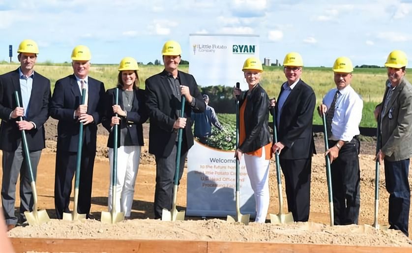 The Little Potato Company celebrated construction of its first U.S. plant June 29 in DeForest. The new $20 million, 130,000-square-foot plant, which is being built by Minneapolis-based Ryan Companies, is scheduled to open in January 2017
(Courtesy: Lynn 