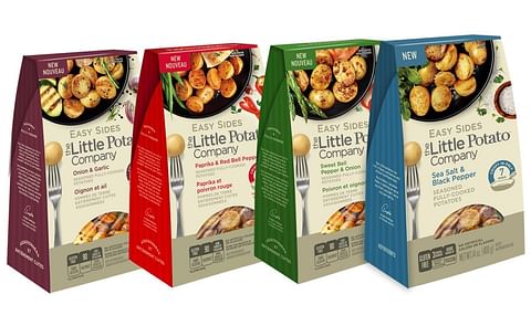 Easy Sides of the Little Potato Company are available in four flavors: Onion and Garlic, Sea Salt and Black Pepper, Paprika and Bell Pepper, and Sweet Bell and Onion. Easy Sides of the Little Potato Company are available in four flavors: Onion and Garlic, Sea Salt and Black Pepper, Paprika and Bell Pepper, and Sweet Bell and Onion.