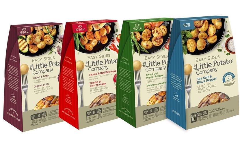 Easy Sides of the Little Potato Company are available in four flavors: Onion and Garlic, Sea Salt and Black Pepper, Paprika and Bell Pepper, and Sweet Bell and Onion.