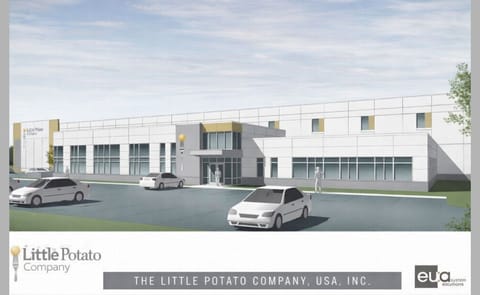 Artist rendering of the planned new US Head Office and plant of The Little Potato Company in the village of DeForest near Madison, Wisconsin. Artist rendering of the planned new US Head Office and plant of The Little Potato Company in the village of DeForest near Madison, Wisconsin.