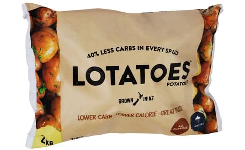 New Zealand Produce supplier T&G introduces 'Lotatoes™', potatoes with 40% less carbs and less calories than other commonly available potato varieties (Rua and Agria). New Zealand Produce supplier T&G introduces 'Lotatoes™', potatoes with 40% less carbs and less calories than other commonly available potato varieties (Rua and Agria).