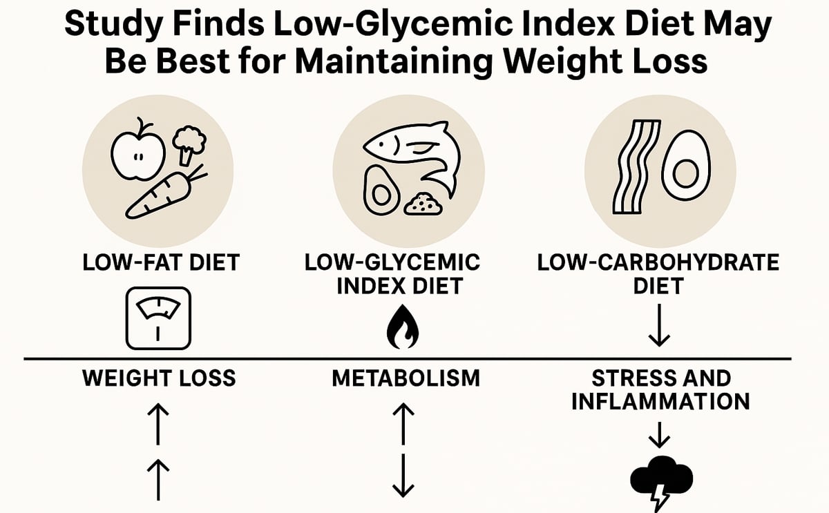 Study finds low-glycemic index diet may help sustain weight loss and improve metabolism without the negative effects seen in low-carb or low-fat diets. Study finds low-glycemic index diet may help sustain weight loss and improve metabolism without the negative effects seen in low-carb or low-fat diets.