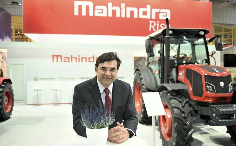 Rajesh Jejurikar, President, Farm Equipment Sector, Mahindra & Mahindra at the Mahindra booth during Agritechnica 2017 Rajesh Jejurikar, President, Farm Equipment Sector, Mahindra & Mahindra at the Mahindra booth during Agritechnica 2017