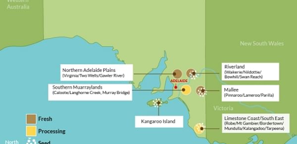 Major Potato growing areas in South Australia (Courtesy: mrpotatosa.com.au)