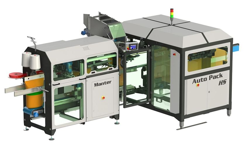 The modular combination of the Manter bagplacer and semi-automatic bagger is offered in two versions: the AutoPack and the AutoPack HS (High Speed, shown above).