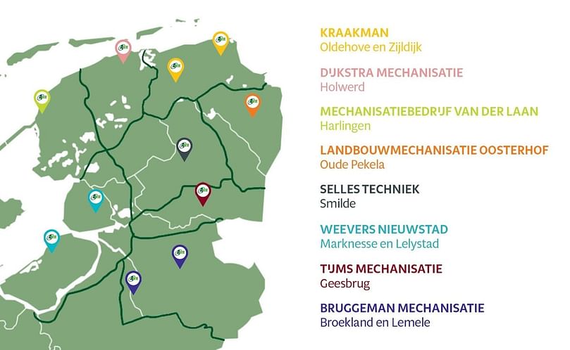 AVR’s updated dealer network in the Northern Netherlands ensures local farmers have direct access to expert support and services. AVR’s updated dealer network in the Northern Netherlands ensures local farmers have direct access to expert support and services.