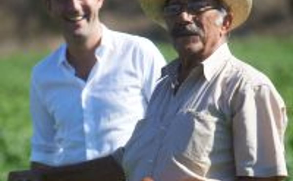 Mark visiting a farm in Cyprus Mark visiting a farm in Cyprus