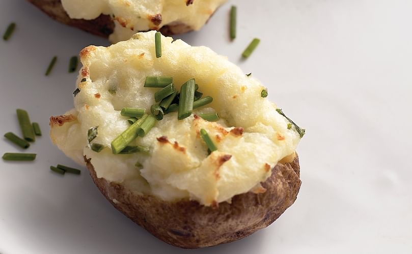 Twice-Baked Sour Cream and Chive Potatoes (Courtesy: Martha Stewart)