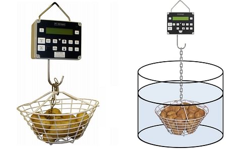 The Weltech Digital Dry Matter Weigher (PW-2050) can be used with only a 40 cm deep water container.