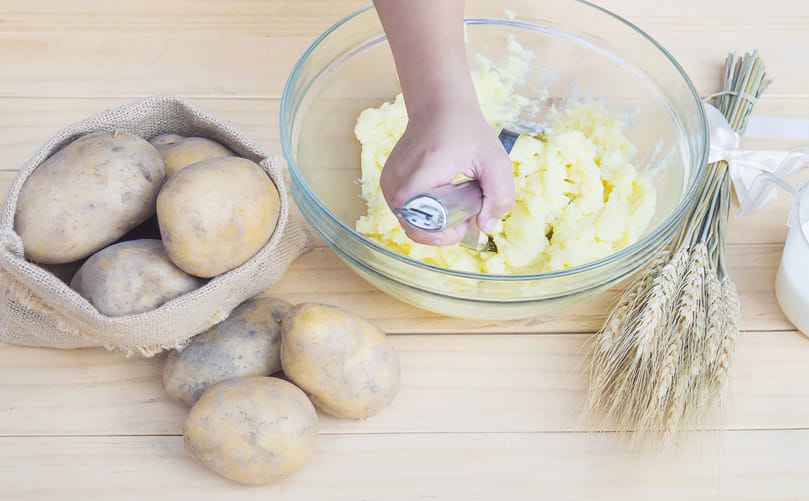 Processing Stages in Industrial Frozen Potato Gratin and Mash Production