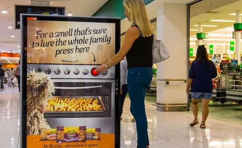 McCain Australia is using scented panels to entice consumers to buy oven baked chips