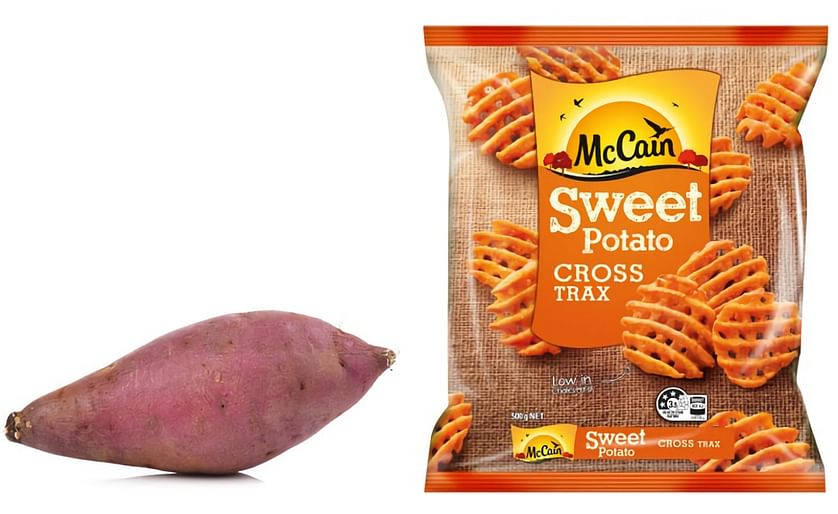 McCain Sweet Potato CROSS TRAX for preparation in the oven at home introduced in Australia.
