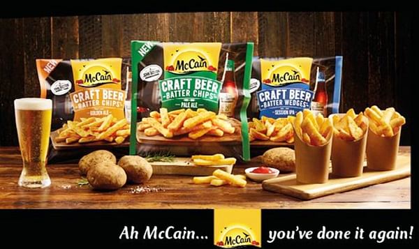 McCain launches craft beer battered chips