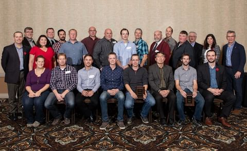 Top 10 Growers with McCain Management
Front Row, l-r: Christina Remijn, Jaap Remijn, Lyndon Nakamura, Lauren Stiekema, Jaco Kolhorn, Stan Kanegawa, Brent Bydevaate, Colin McLean, Field Representative.
Back Row, l-r: Jim Waugh, Sr. Director Manufacturi Top 10 Growers with McCain Management
Front Row, l-r: Christina Remijn, Jaap Remijn, Lyndon Nakamura, Lauren Stiekema, Jaco Kolhorn, Stan Kanegawa, Brent Bydevaate, Colin McLean, Field Representative.
Back Row, l-r: Jim Waugh, Sr. Director Manufacturi