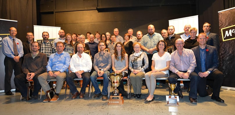 The Top 10 Growers gather with McCain Management (Click picture for names). The Top 10 Growers gather with McCain Management (Click picture for names).