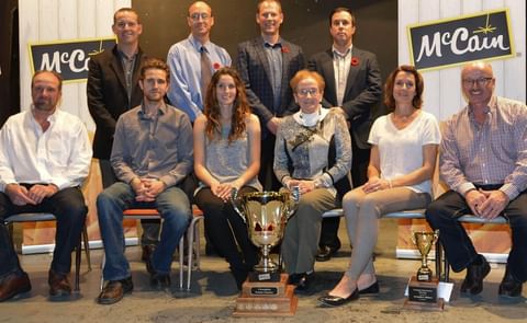 Swansfleet Alliance was named Top Potato grower for the McCain Foods Manitoba plants.Back Row, L - R: Jim Waugh, Director NA Manufacturing MidWest, Dean Melnic, Plant Manager, Portage la Prairie; Bob Hyra, Director NA Agriculture MidWest, Dave Giroux, P Swansfleet Alliance was named Top Potato grower for the McCain Foods Manitoba plants.Back Row, L - R: Jim Waugh, Director NA Manufacturing MidWest, Dean Melnic, Plant Manager, Portage la Prairie; Bob Hyra, Director NA Agriculture MidWest, Dave Giroux, P