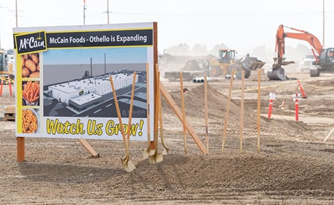 McCain Foods USA, a leading supplier of frozen potato and appetizers across the United States, announced the restart of construction of its 170,000-square-foot expansion at its Othello, Washington potato processing facility.Paused due to COVID-19 restrict McCain Foods USA, a leading supplier of frozen potato and appetizers across the United States, announced the restart of construction of its 170,000-square-foot expansion at its Othello, Washington potato processing facility.Paused due to COVID-19 restrict