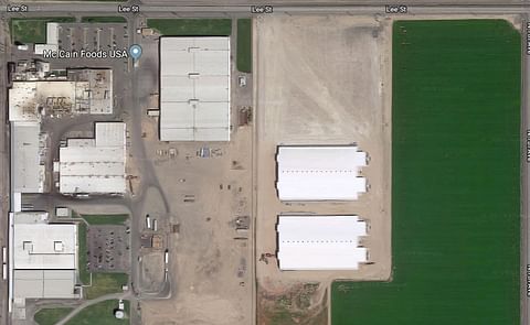 Aerial view of the existing McCain Foods USA - Othello Washington potato processing plant. (Courtesy: Google Maps) Aerial view of the existing McCain Foods USA - Othello Washington potato processing plant. (Courtesy: Google Maps)