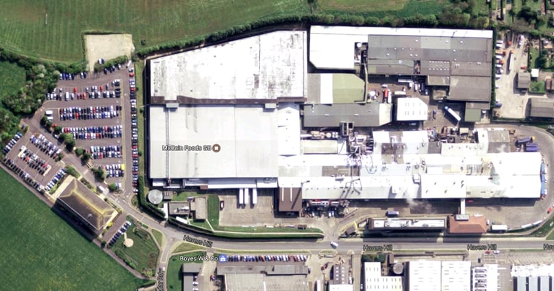 Aerial view of the McCain Foods (GB) factory and head office at Havershill, Scarborough (Courtesy: Google Maps) Aerial view of the McCain Foods (GB) factory and head office at Havershill, Scarborough (Courtesy: Google Maps)