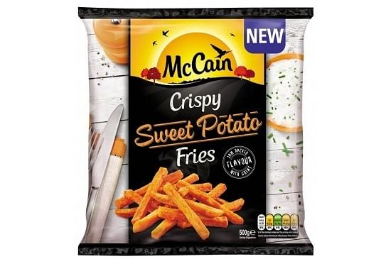 McCain Sweet Potato Fries, a first in UK retail. McCain Sweet Potato Fries, a first in UK retail.