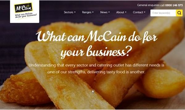 McCain Foodservice (United Kingdom) launches new website