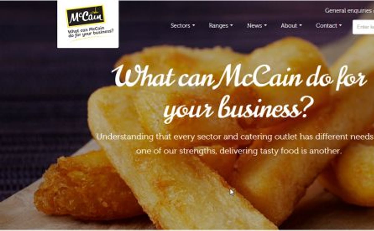 McCain Foodservice (United Kingdom) launches new website McCain Foodservice (United Kingdom) launches new website