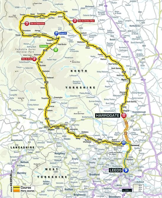 Stage one of the Tour the France in Yorkshire Stage one of the Tour the France in Yorkshire
